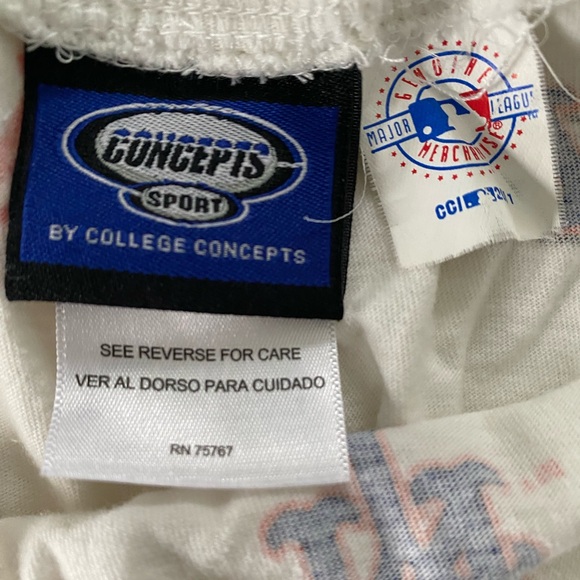 Concepts Sport MLB NY Mets Women’s Shorts Size S White w Blue & Orange Lettering - Picture 7 of 7